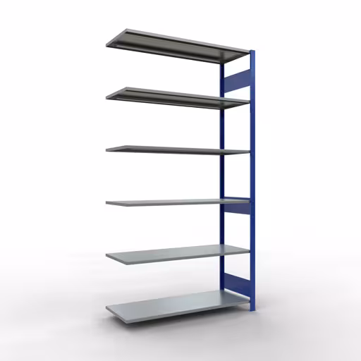 Image supplémentaire de l'article Étagère supplémentaire, système d'étagères MULTIplus150, 2500 x 1300 x 500 mm, 6 étagères, RAL 5010 bleu gentiane/galvanisé à partir de l'étagère supplémentaire