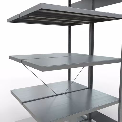 Immagine del prodotto n. 14 dell'articolo scaffale aggiuntivo, scaffale doppio, sistema di scaffali MULTIplus250, 2000 x 1000 x (2x500) mm (AxLxP), 2x5 ripiani, traversa, zincato dalla gamma di scaffali per scaffali della marca Schulte Lagertechnik