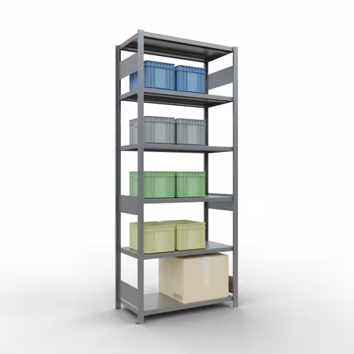 Figure n° 14 de l'article étagère de base, étagère, système enfichable MULTIplus330, 2500 x 1000 x 500 mm, 6 étagères, galvanisées du groupe de produits système enfichable de Schulte Lagertechnik