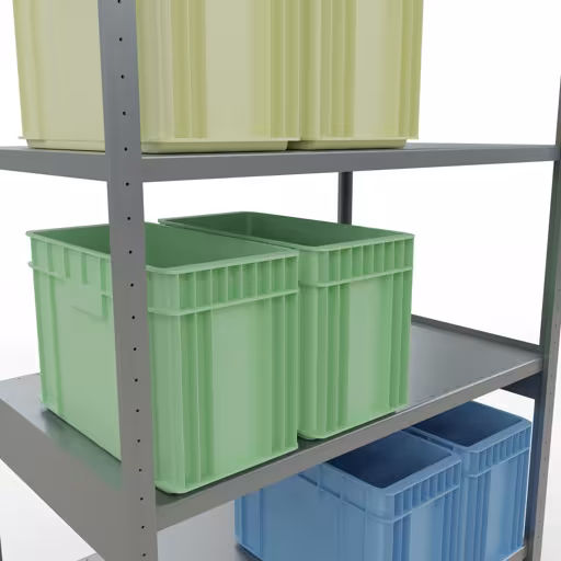 Étagère de base, étagère, système enfichable MULTIplus250, 3000 x 1300 x 800 mm, 7 étagères, galvanisée de Schulte Lagertechnik de la gamme de produits du système enfichable