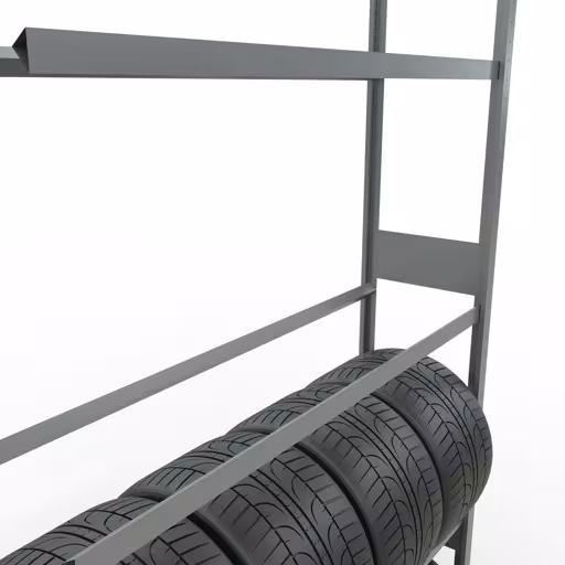 Immagine del prodotto n. 13 dell'articolo Scaffale aggiuntivo, portaruote/pneumatici, 3500 x 1500 x 400 mm, zincato, 5 livelli di stoccaggio con carico dello scomparto di 150 kg per livello Figura n. 13 dell'articolo scaffale aggiuntivo, scaffale per ruote/pneumatici, 3500 x 1500 x 400 mm, zincato, 5 livelli di stoccaggio dal gruppo di prodotti scaffali della marca Schulte Lagertechnik