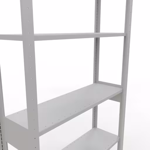 Étagère de base, étagère, système enfichable MULTIplus150, 2500 x 1000 x 300 mm, 6 étagères, RAL 7035 gris clair de Schulte Lagertechnik de la catégorie système enfichable