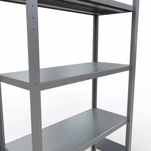 Étagère de base, étagère à étagères, système enfichable MULTIplus250, 2000 x 1000 x 400 mm, 5 étagères, galvanisées de Schulte Lagertechnik avec le numéro d'article. 12940-LR