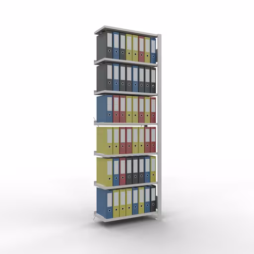 Figura n. 12 dell'articolo scaffali componibili, scaffali per ufficio, sistema a innesto MULTIplus85, 2300 x 750 x 300 mm, 7 ripiani, , , grigio chiaro del gruppo di prodotti scaffali per ufficio della marca Schulte Lagertechnik