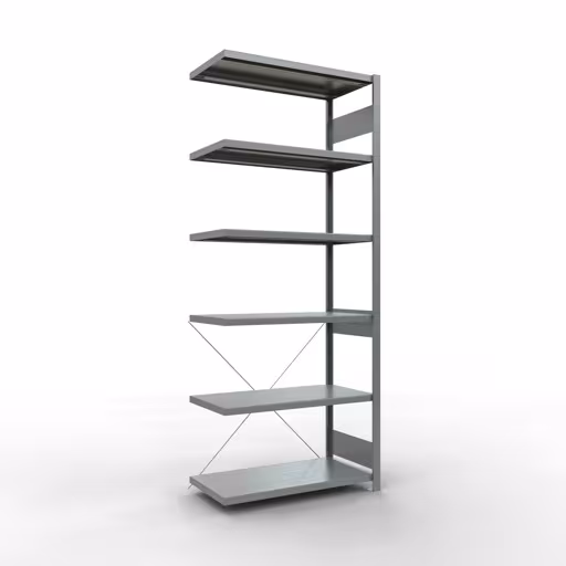 Étagère supplémentaire, étagère, système enfichable MULTIplus250, 2500 x 1000 x 500 mm, 6 étagères, galvanisées de Schulte Lagertechnik avec la référence réf. 12956