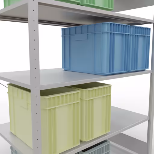 Immagine aggiuntiva dell'articolo sistema a innesto ripiano base 2000x1300x800 mm, tipo 150 kg, grigio chiaro da ripiano base