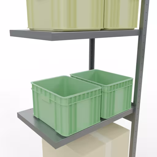 Figure n° 15 de l'article étagère complémentaire, étagère à étagères, système enfichable MULTIplus250, 3000 x 750 x 500 mm, 7 étagères, galvanisé du groupe de produits système enfichable de la marque Schulte Lagertechnik