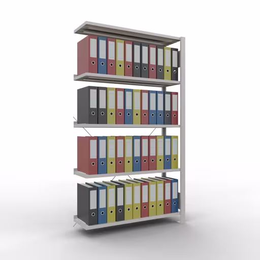 Figura n. 12 dell'articolo scaffali componibili, scaffali per ufficio, sistema a innesto MULTIplus85, 1800 x 1000 x 300 mm, 5 ripiani, , , grigio chiaro del gruppo di prodotti scaffali per ufficio della marca Schulte Lagertechnik