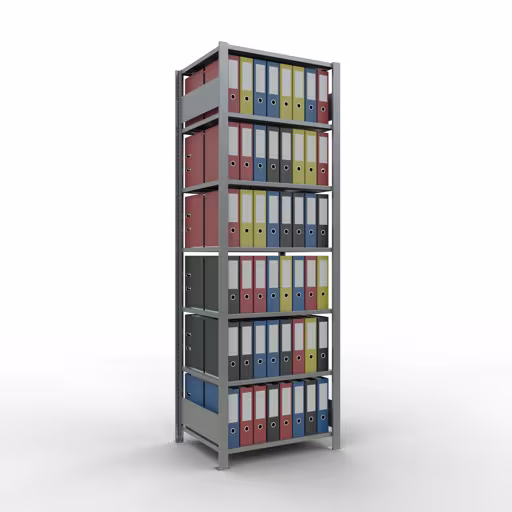 Étagère de base, étagère de bureau, système enfichable MULTIplus150, 2300 x 750 x 600 mm, 7 étagères, galvanisées, de Schulte Lagertechnik avec le réf. 17766