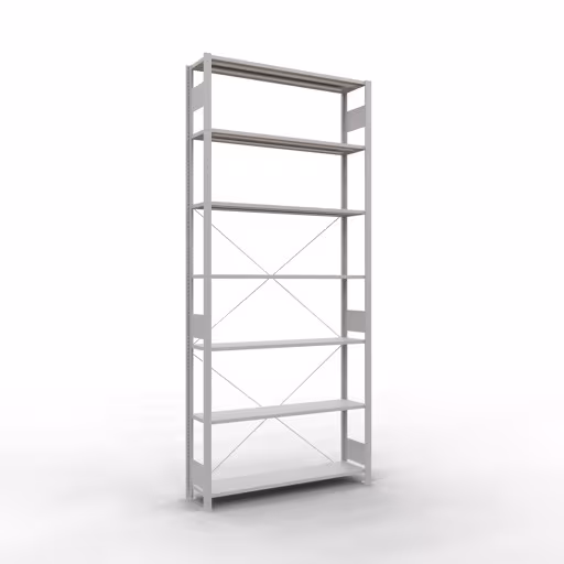 Scaffale base con sistema a innesto 3000x1300x300 mm, tipo 150 kg, grigio chiaro della marca Schulte Lagertechnik dalla gamma dei sistemi a innesto