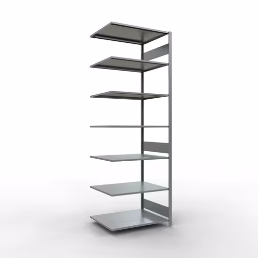 Scaffali aggiuntivi, scaffali, sistema a innesto MULTIplus150, 3000 x 1000 x 800 mm (AxLxP), 7 ripiani, barre longitudinali, zincato di Schulte Lagertechnik con l'articolo n. 12787-LR