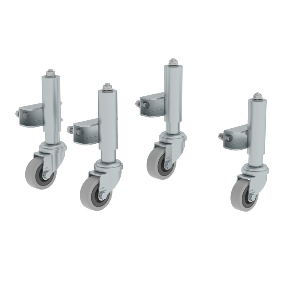 Munk Feder-Bremsrollen für Arbeitspodeste mit 2 Stufen aus der Kategorie Podesttreppen mit der Artikelnr. 050068