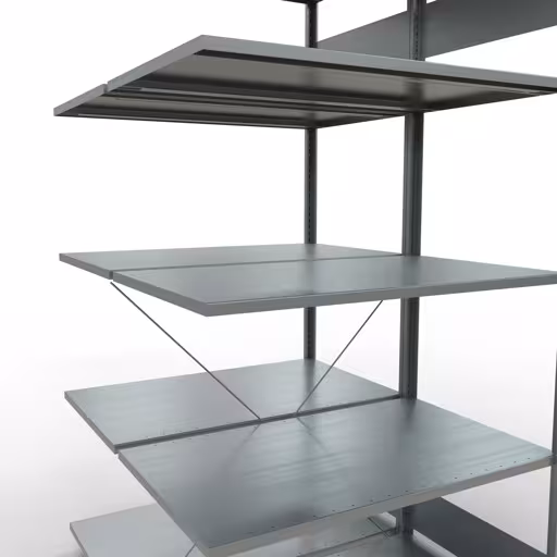 Immagine del prodotto n. 16 dell'articolo Scaffale aggiuntivo, scaffale doppio, sistema a innesto per scaffali MULTIplus150, 2000 x 1000 x (2x600) mm (AxLxP), 2x5 ripiani, traversa, zincato Figura n. 16 dell'articolo scaffale aggiuntivo, scaffale doppio, sistema di scaffali MULTIplus150, 2000 x 1000 x (2x600) mm (AxLxP), 2x5 ripiani, traversa, zincato dal gruppo di prodotti scaffali della marca Schulte Lagertechnik