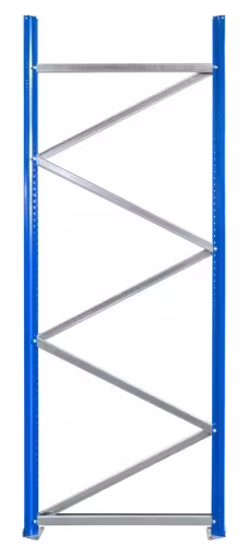 Cadre de support W 100, non monté, 2000x800 mm, bleu/galvanisé de Schulte Lagertechnik de la gamme de rayonnages à grande portée