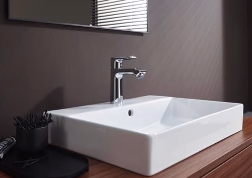 Detailbild 4076665 Hansgrohe METRIS 110 Miscelatore monocomando per lavabo, larghezza nominale 15 ComfortZone 110 con scarico G 1 1/4" cromo