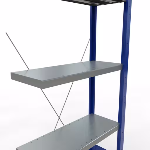 Immagine del prodotto n. 13 dell'articolo Scaffale aggiuntivo, scaffale, sistema a innesto MULTIplus250, 2000 x 750 x 300 mm, 5 ripiani, traversa, RAL 5010 blu genziana/zincato/zincato Figura n. 13 dell'articolo scaffale aggiuntivo, scaffale, sistema a innesto MULTIplus250, 2000 x 750 x 300 mm, 5 ripiani, RAL 5010 blu genziana/zincato/zincato del gruppo di prodotti sistema a innesto della marca Schulte Lagertechnik