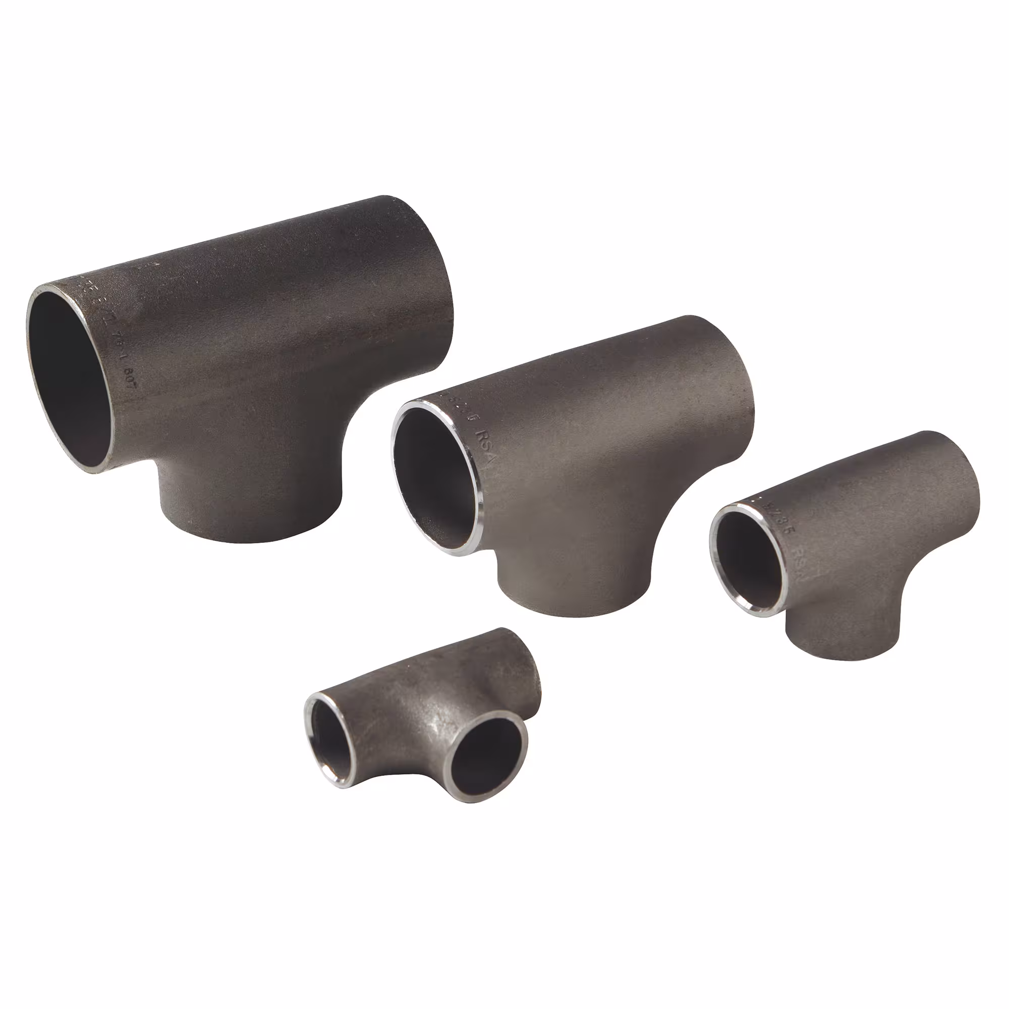 Pièces en T à souder vierges d'Atusa Pièces en T à souder brillantes, raccords à souder noirs