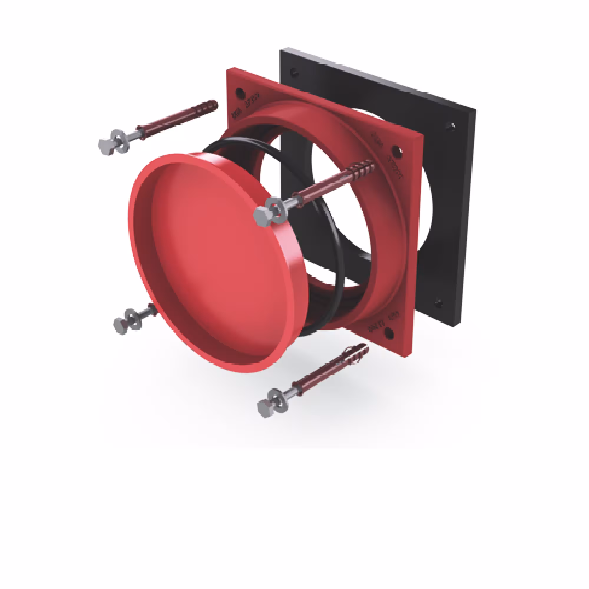 Flangia di montaggio UGA KD150-AF-200/BE-A4 di UGA System-Technik dalla categoria Condotti a parete