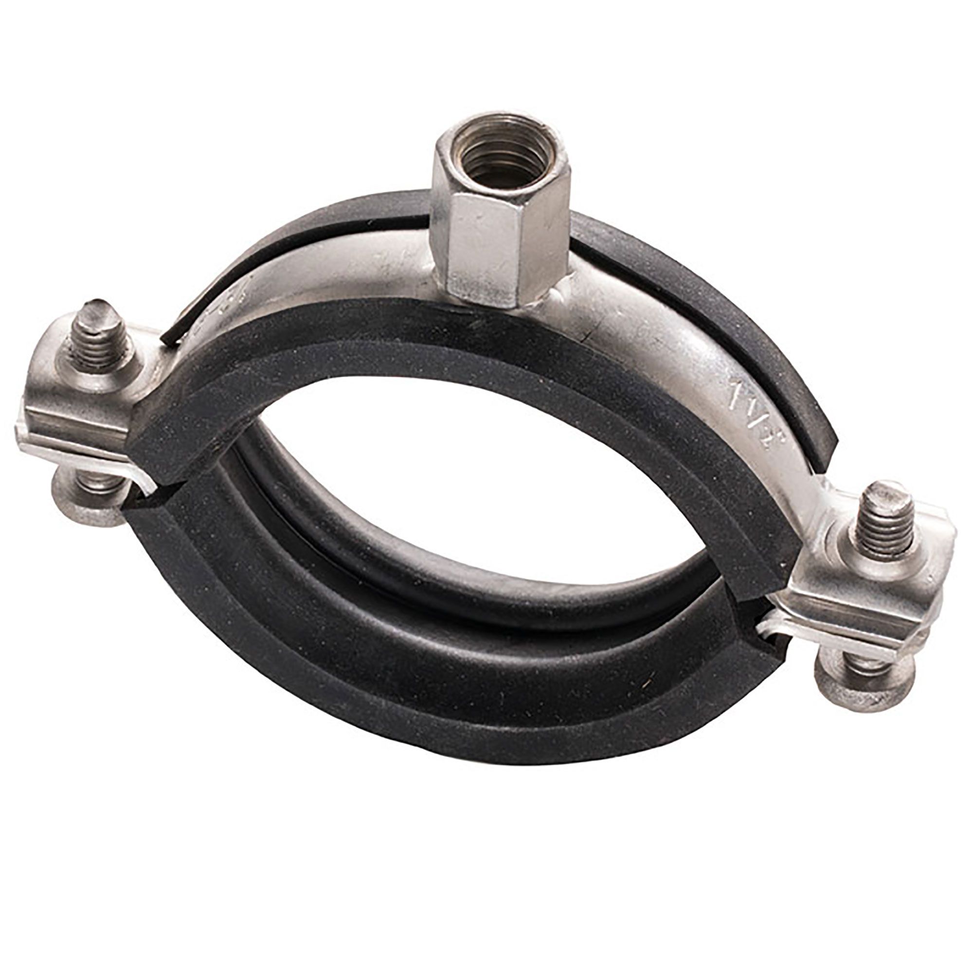 Collier de serrage à vis en acier inoxydable Regular V4A M8/M10 40-47 mm (1,1/4") avec insert de la catégorie Colliers de serrage à deux vis