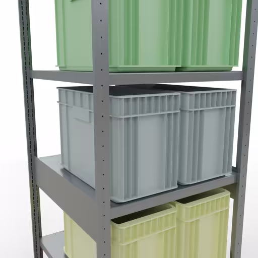 Figure n° 13 de l'article étagère de base, système d'étagères enfichables MULTIplus250, 2500 x 750 x 800 mm, 6 étagères, galvanisées du groupe de produits système enfichable de la marque Schulte Lagertechnik