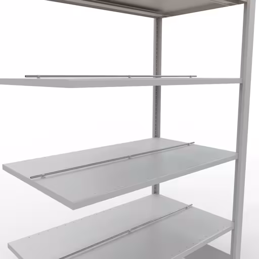 Étagère supplémentaire, étagère de bureau, système enfichable MULTIplus150, 2000 x 1000 x 600 mm (HxLxP), 6 étagères, avec butée centrale, gris clair de Schulte Lagertechnik de la catégorie étagères de bureau
