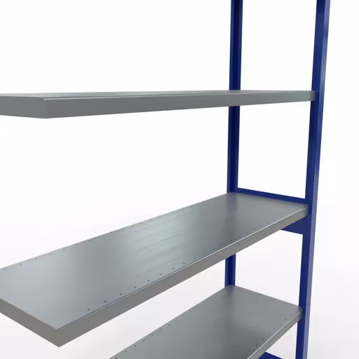 Rayonnage supplémentaire, étagère, système enfichable MULTIplus250, 2500 x 1300 x 400 mm, 6 étagères, RAL 5010 bleu gentiane/galvanisé de Schulte Lagertechnik de la catégorie système enfichable