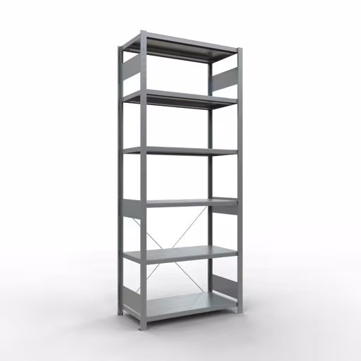 Étagère de base, étagère, système enfichable MULTIplus330, 2500 x 1000 x 500 mm, 6 étagères, galvanisée de Schulte Lagertechnik de la gamme de produits du système enfichable