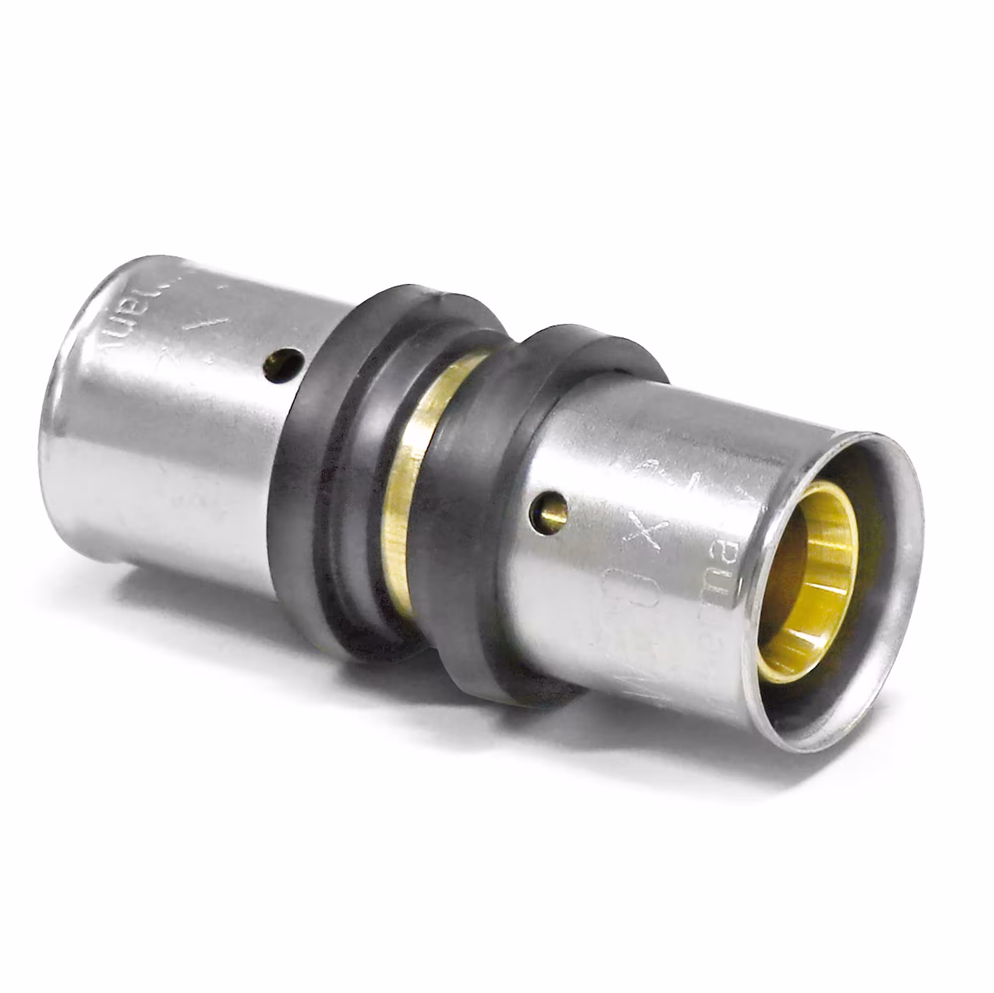 Press-Kupplung für 20 x 2 mm Alu-Verbundrohr von der Marke Pipetec Press-Kupplung Typ Größe: 20 x 2 - 20 x 2 mm aus der Kategorie Pressfittings mit der Artikelnr. PFK2020