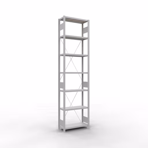 Figura n. 12 dell'articolo scaffale base, scaffale, sistema a innesto MULTIplus250, 3000 x 750 x 300 mm (AxLxP), 7 ripiani, traversa, RAL 7035 grigio chiaro del gruppo di prodotti sistema a innesto della marca Schulte Lagertechnik