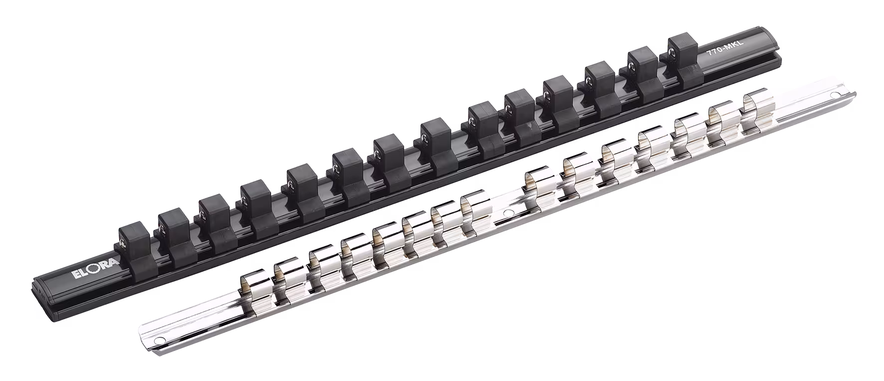 Bornier 1/2", magnétique, vide, 770-MKL de ELORA Bornier 1/2", vide, 770-KL/MKL de la catégorie Douilles pour clés à chocs 1/2" avec le réf. 0000912146001