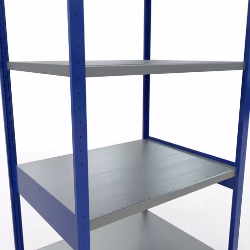 Figure n° 15 de l'article étagère de base, étagère, système enfichable MULTIplus250, 3000 x 1000 x 800 mm, 7 étagères, RAL 5010 bleu gentiane/galvanisé du groupe de produits système enfichable de Schulte Lagertechnik