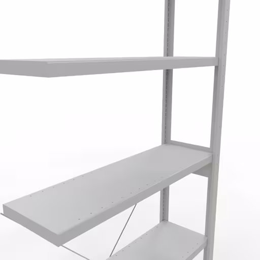 Figura n. 9 dell'articolo scaffale aggiuntivo, scaffale a scaffale, sistema a innesto MULTIplus330, 2500 x 1000 x 300 mm (AxLxP), 6 ripiani, traversa, RAL 7035 grigio chiaro del gruppo di prodotti sistema a innesto della marca Schulte Lagertechnik