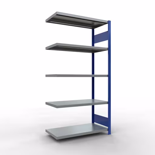 Figure n° 13 de l'article, système d'étagères enfichables MULTIplus330, 2000 x 1000 x 500 mm, 5 étagères, RAL 5010 bleu gentiane/galvanisé du groupe de produits système enfichable de Schulte Lagertechnik