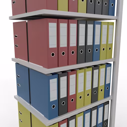 Figura n. 14 dell'articolo scaffali componibili, scaffali per ufficio, sistema a innesto MULTIplus150, 2300 x 750 x 600 mm, 7 ripiani, grigio chiaro del gruppo di prodotti scaffali per ufficio della marca Schulte Lagertechnik