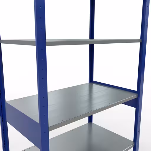 Figura n. 13 dell'articolo scaffale base, scaffale, sistema a innesto MULTIplus85, 2500 x 1000 x 600 mm (AxLxP), 6 ripiani, barre longitudinali, RAL 5010 blu genziana del gruppo di prodotti sistema a innesto della marca Schulte Lagertechnik