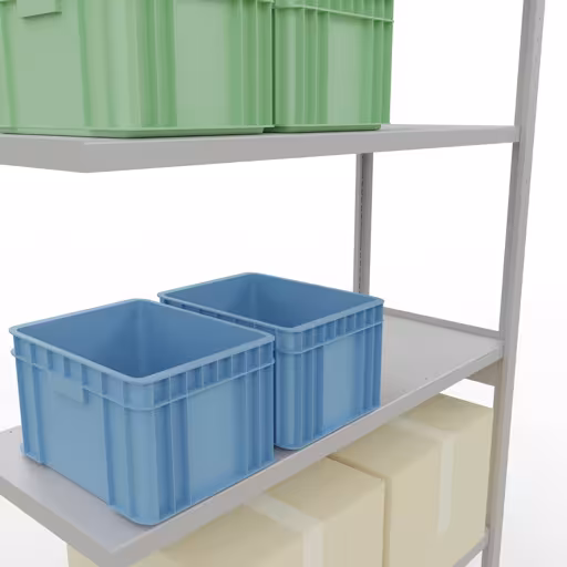 Figure n° 9 de l'article système d'étagères enfichables MULTIplus250, 3000 x 1300 x 500 mm, 7 étagères, RAL 7035 gris clair du groupe de produits système enfichable de Schulte Lagertechnik