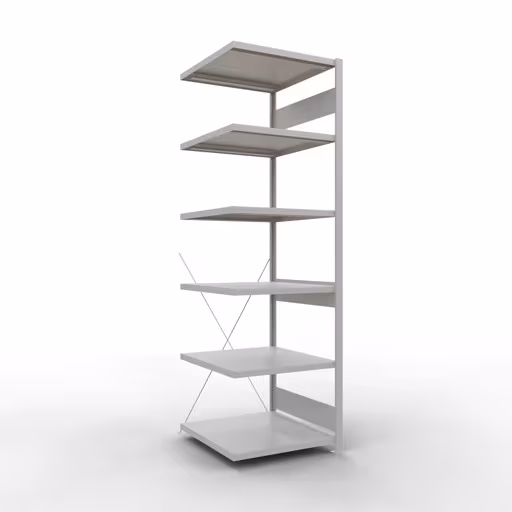 Figura n. 11 dell'articolo scaffale aggiuntivo, scaffale a scaffale, sistema a innesto MULTIplus250, 2500 x 750 x 800 mm (AxLxP), 6 ripiani, traversa, RAL 7035 grigio chiaro dal gruppo di prodotti sistema a innesto della marca Schulte Lagertechnik