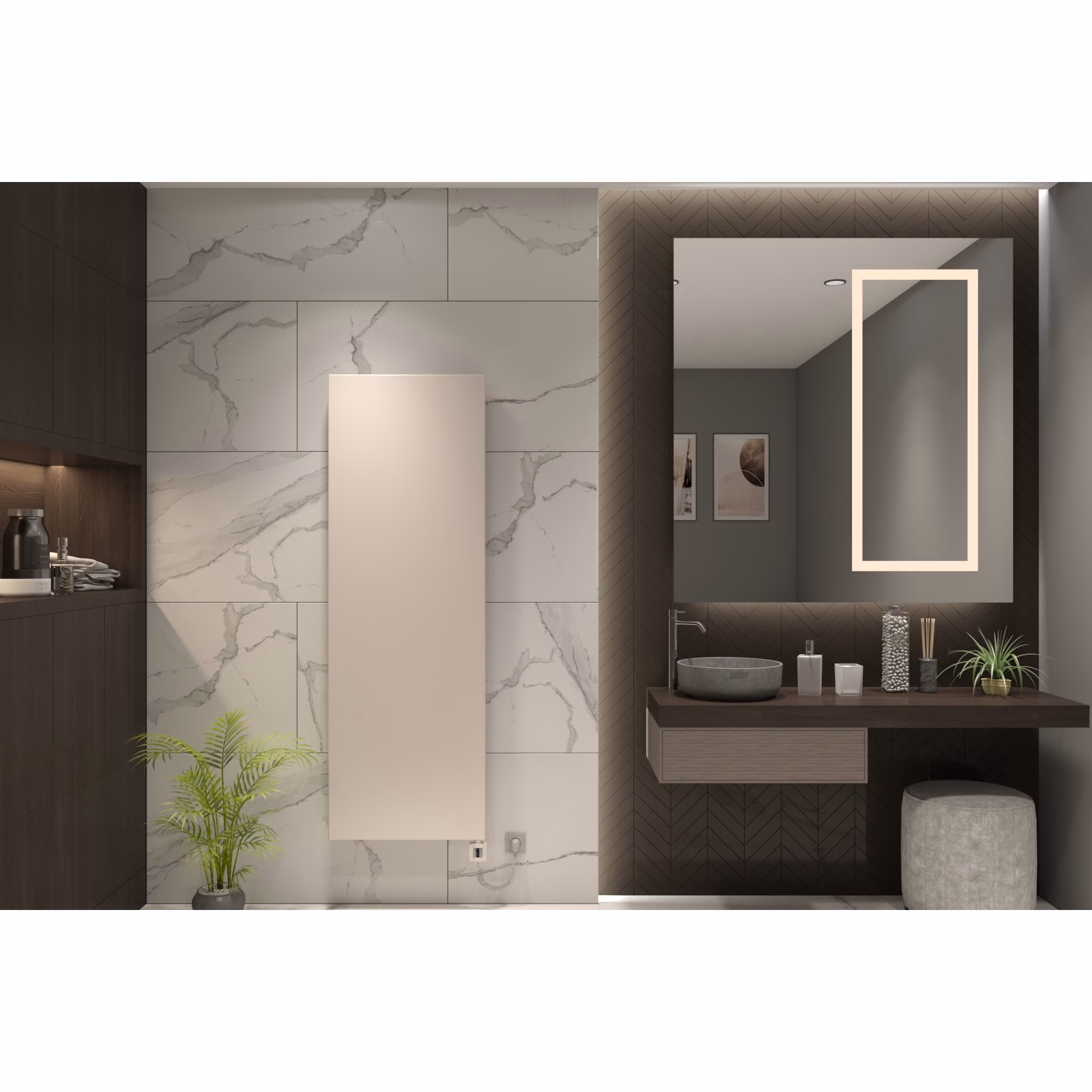 MERT Design Cover - Couverture pour anciens radiateurs de salle de bains de 500x1200 mm, blanc