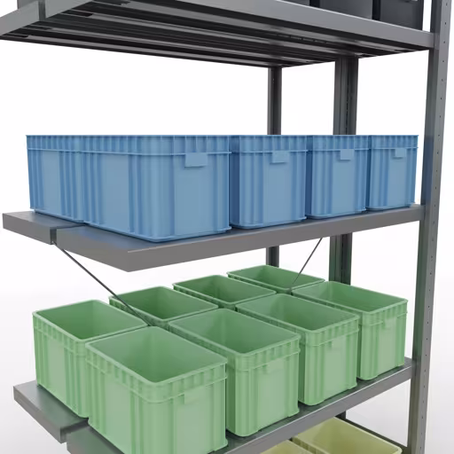 Scaffale aggiuntivo, scaffale doppio, sistema a innesto per scaffali MULTIplus250, 2000 x 1000 x (2x300) mm (AxLxP), 2x5 ripiani, traversa, zincato di Schulte Lagertechnik con l'articolo n. 14235-A