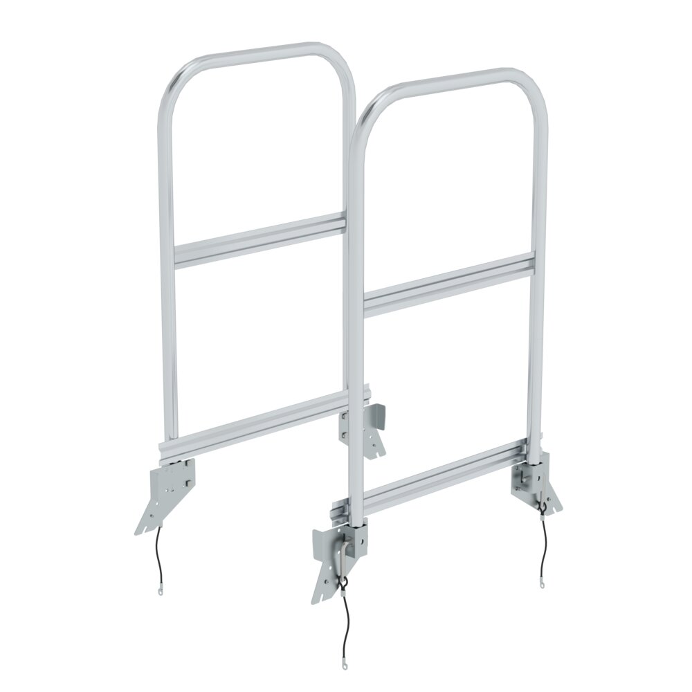 Rambarde Munk, modèle enfichable pour escaliers à plateforme, accessible des deux côtés, par Günzburger Steigtechnik Rambarde Munk, modèle enfichable pour escaliers à plateforme, accessible des deux côtés, de la catégorie « Escaliers à plateforme », référence 050241