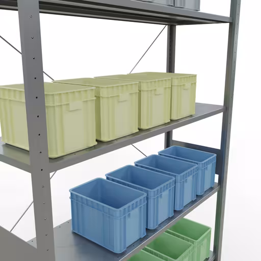 Étagère de base du système enfichable 3000x1300x400 mm, type 150 kg, galvanisée de la marque Schulte Lagertechnik de la gamme de produits du système enfichable