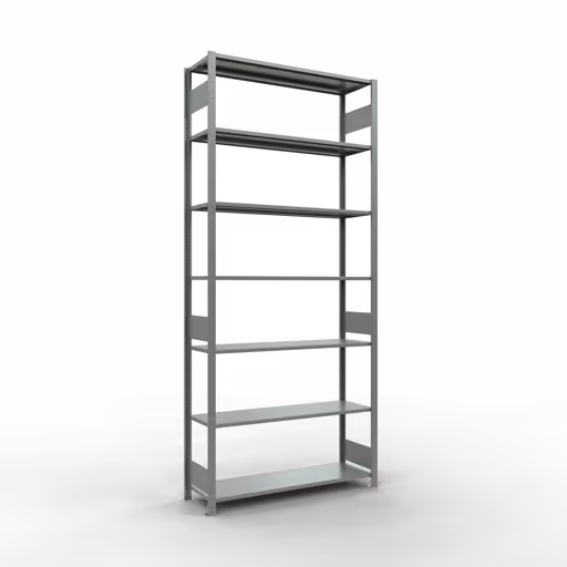 Étagère de base, étagère, système enfichable MULTIplus150, 3000 x 1300 x 400 mm, 7 étagères, galvanisées de Schulte Lagertechnik avec le réf. 12742-130-LR