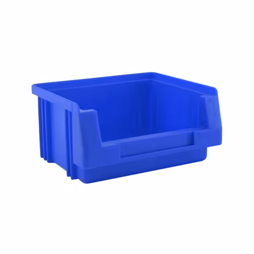 Un'altra vista dell'articolo contenitore a vista, PxLxA 89x102x50 mm, blu, polipropilene dalla categoria Scaffali