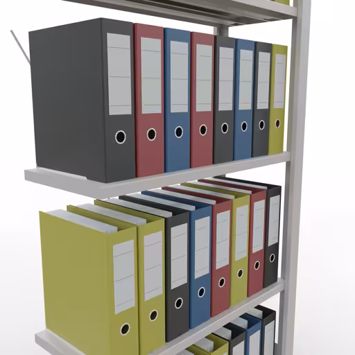 Figure n° 8 de l'article étagère complémentaire, étagère de bureau, système enfichable MULTIplus85, 1800 x 750 x 300 mm, 5 étagères, gris clair de la gamme d'étagères de bureau de Schulte Lagertechnik