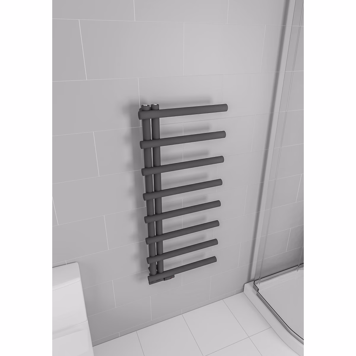 Radiateur de salle de bains Mert Design modèle Metire, noir, 500x1150 mm