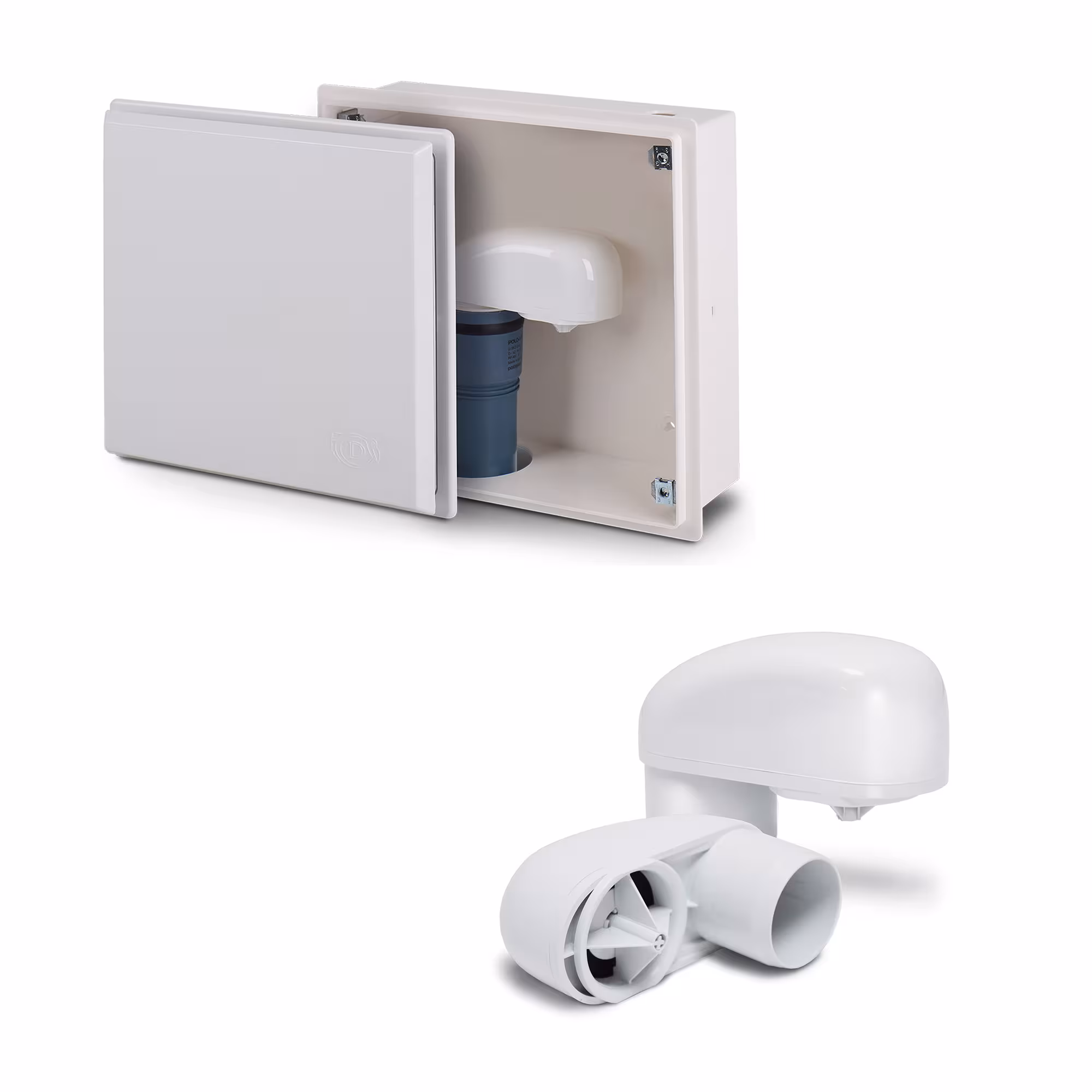Scatola di installazione da incasso per aeratore Durgo della Durgo Scatola da incasso aeratore Durgo, aeratore per tubo di scarico