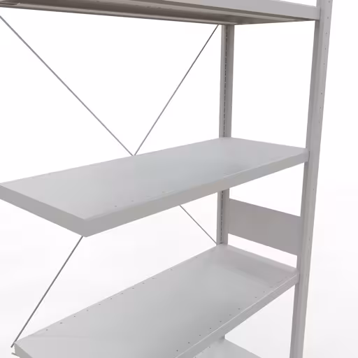 Étagère supplémentaire, étagère, système enfichable MULTIplus250, 3000 x 1000 x 400 mm, 7 étagères, traverse, RAL 7035 gris clair de la catégorie des étagères supplémentaires avec le GTIN 4004514204172 , système d'étagères enfichables MULTIplus250, 3000 x 1000 x 400 mm, 7 étagères, RAL 7035 gris clair de Schulte Lagertechnik de la gamme de produits du système enfichable