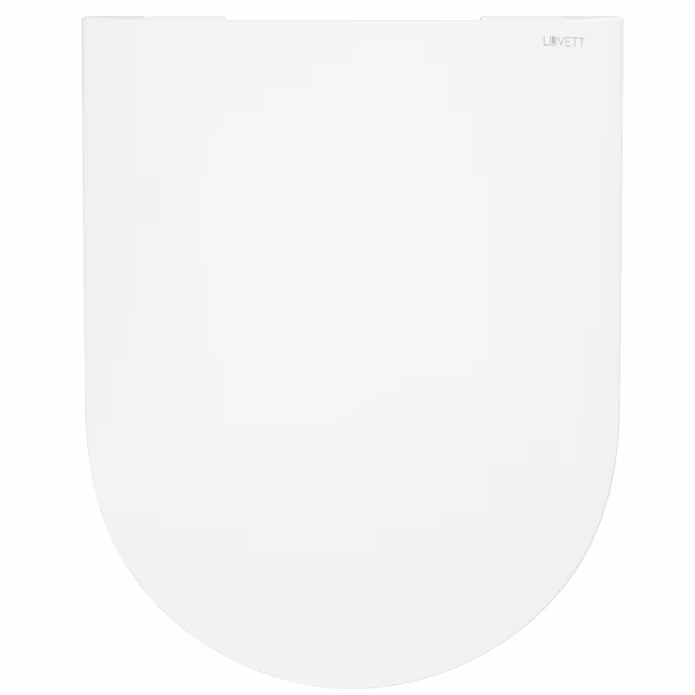 Figura n. 14 dell'articolo sedile WC D450 forma a D bianco con chiusura ammortizzata per Geberit Icon e 4U, tra gli altri, del gruppo di prodotti di ceramica da bagno della marca LUVETT