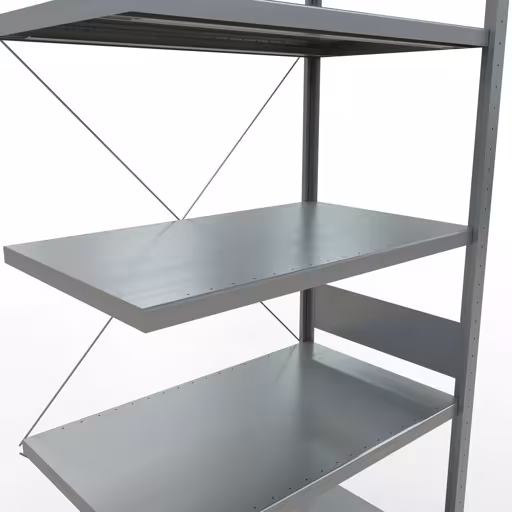 Scaffale aggiuntivo, scaffale MULTIplus250 sistema a innesto, 3000 x 1000 x 600 mm (AxLxP), 7 ripiani, traversa, zincato con GTIN 4004514203069 Scaffali aggiuntivi, scaffali, sistema a innesto MULTIplus250, 3000 x 1000 x 600 mm (AxLxP), 7 ripiani, traversa, zincato di Schulte Lagertechnik con l'articolo n. 12967