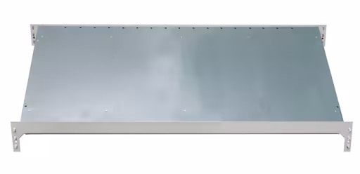Un'altra vista dell'articolo Piano aggiuntivo per scaffale a pavimento inclinato MULTIplus150, 1300 x 600, zincato/RAL 7035 grigio chiaro della categoria Scaffali a scaffale